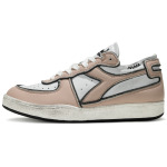 Кроссовки diadora Mi Basket Lifestyle Shoes Unisex Low-top White/pink/black, розовый - фото