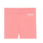 Простые леггинсы для девочек с трафаретным логотипом Kenzo Kids, коралловый - фото 3