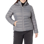 Куртка Michael Kors Zip Front Horizontal Quilt Packable Jacket M823157QZ, цвет Malachite Grey - фото