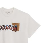 Футболка женская кремовая Coach - фото 6