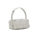 Маленькая сумка-кассета Bottega Veneta Brick, Grey/Muse Brass - фото 3