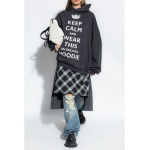 Толстовка с капюшоном Keep Calm от Balenciaga, черный - фото 2