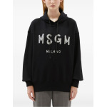 MSGM хлопковая толстовка с логотипом, черный - фото 2