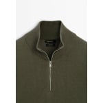 Джемпер WITH MOCK Massimo Dutti, хаки - фото 5