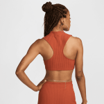 Футболка Nike Sportswear Chill Knit Rib Crop Tank, оранжевый/оранжевый - фото 2