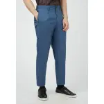 Брюки из ткани Ben Sherman "Lightweight Relaxed Taper Trouser", слегка расслабленные, хлопок, синий - фото