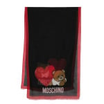 Moschino шарф Teddy Bear с логотипом, черный - фото