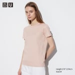 Футболка Uniqlo U-образной формы, розовый - фото