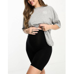 Черные базовые шорты-леггинсы из двух пар ASOS DESIGN Maternity - фото