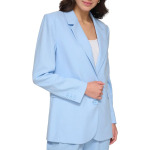 Куртка DKNY Long Sleeve Linen One-Button Jacket, цвет Frosting Blue - фото 2