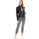 Куртка Levi's Faux Leather Buckle Racer Jacket, черный - фото 3