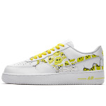 Кроссовки Nike Air Force 1 Skateboarding Shoes Men Low-top White/yellow, белый - фото