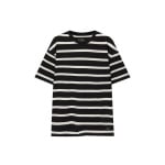 Футболка с принтом Striped Short Sleeve PULL&BEAR, черная - фото 5