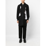 Comme des Garçons Homme Plus cut-out faux-fur trim hoodie, черный - фото 2