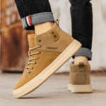 Кроссовки мужские Lifestyle Shoes Men High-Top G.N.Shijia, коричневый - фото 12