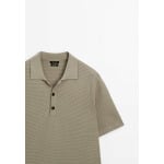 Рубашка поло SHORT SLEEVE TEXTURED Massimo Dutti, пестрый бежевый - фото 5