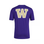 Мужская фиолетовая футболка Washington Huskies Reverse Retro Baseball 2 Hit Adidas, фиолетовый - фото 3