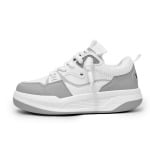 Кроссовки SLnU★3 Skateboarding Shoes Men Low-top White/Gray, белый/серый - фото