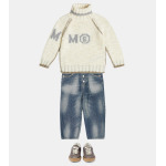 Реплики кроссовок с заклепками Mm6 Maison Margiela Kids, коричневый - фото 2