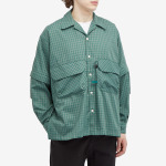 Рубашка Daiwa Tech Sports Open Collar Shirt, цвет Dark Green Check - фото 2