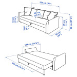 ХОЛЬМСУНД 3-х раскладной диван-кровать, Киланда темно-синий HOLMSUND IKEA - фото 6