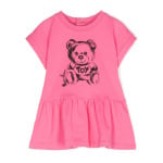 Moschino Kids платье с принтом Teddy Bear, розовый - фото