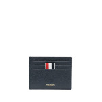 Thom Browne Anchor-embroidered leather cardholder, синий - фото