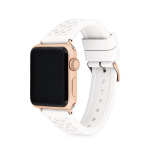 Фирменный резиновый ремешок Apple Watch, 38 мм и ампер; 40 мм COACH, цвет White - фото 3