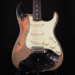 Электрогитара Fender Custom Shop Masterbuilt Levi Perry 60/63 Stratocaster Brazilian Rosewood Super Heavy Relic Aged Black over 3 Color Sunburst 2023 - фото