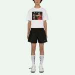 Шорты мужские Off-White Logo Print Quote Motif, черный - фото 3