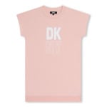 DKNY платье из органического хлопка с логотипом, розовый - фото