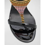 Сандалии Athina Strass Aftersun на красной подошве Christian Louboutin, цвет Black/Mix Multi - фото 5