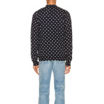 Кардиган Comme des Garçons Dot Print Wool With Black Emblem, цвет Navy & Natural - фото 4