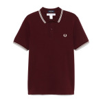 Comme Des Garçons Shirt рубашка поло с вышитым логотипом из коллаборации с Fred Perry, красный - фото