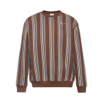 Толстовка SMALL SIGNATURE STRIPED CREW Karl Kani, цвет brown light blue - фото 6