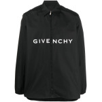 Рубашка на молнии с логотипом Givenchy, черный - фото