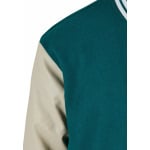 Бомбер Chaquetas FUBU COLLEGE VARSITY, цвет green creme brown - фото 9