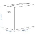 Коробка с крышкой, коричневая, 50х31х40 см, DUNDERGUBBE IKEA - фото 5