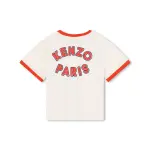 Хлопковая футболка для мальчика с контрастной окантовкой Kenzo Kids, цвет Crudo - фото 2