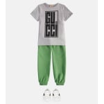 Футболка из хлопкового джерси Gucci Kids, цвет light grey melange/g - фото 2