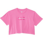 Футболка Under Armour Kids Branded Boxy Short Sleeve Crop, цвет Pink Edge/Virtual Pink - фото