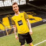 Мужская футболка Bvb home с коротким рукавом и v-образным вырезом 759036 01 Puma, желтый - фото 4