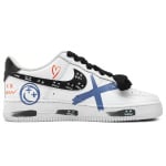 Кроссовки Nike Air Force 1 Skateboarding Shoes Men Low-top Blue/Orange, голубой - фото 2