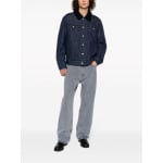 DONDUP fleece-collar button-up denim jacket, синий - фото 2