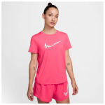 Футболка для бега Nike One Swoosh Dri-Fit Shirt, цвет Black/White - фото 2