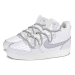 Кроссовки Nike Court Borough Skateboarding Shoes Men Mid-top White, светло-серый - фото 3