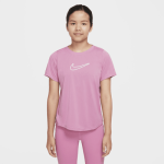 Топ Nike One Fitted, цвет Magic Flamingo/White - фото