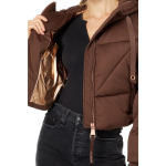 Пуховик Avec Les Filles Rose Gold Hardware Cropped Puffer, цвет Cocoa - фото 2