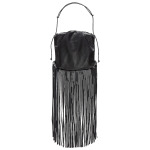 Сумка Bottega Veneta The Fringe Pouch, цвет Black & Silver - фото