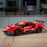 Пластиковый конструктор Technic ferrari 488 gte af corse 5142125 коллекционная креативная игрушечная модель для взрослых любящих спортивные автомобили (1677 деталей) Lego - фото 3